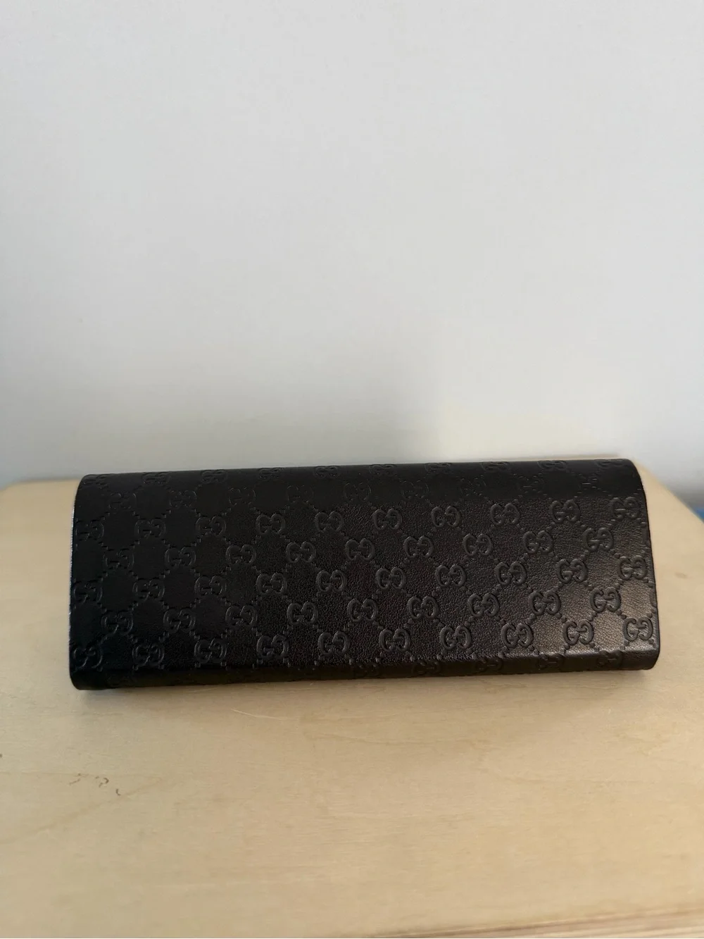 Authentic GUCCI Dark Brown Embossed GG Logo Sunglasses Case Foldable